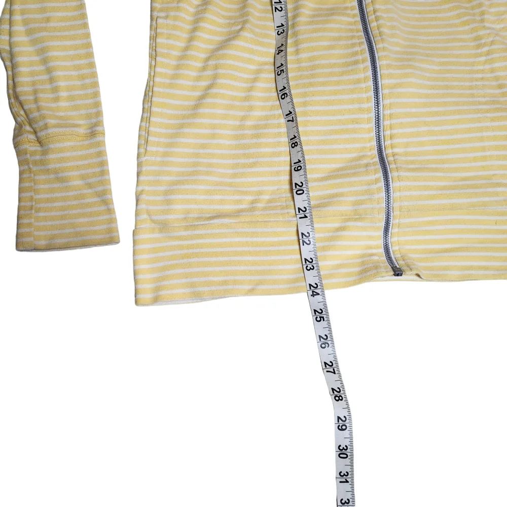 Pendleton Women's Striped Yellow Zip Up Hoodie Jacket Size Small A24